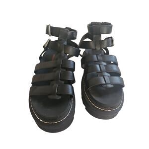 Unionbay Black Gladiator Sandals Size 10 Excellent Condition